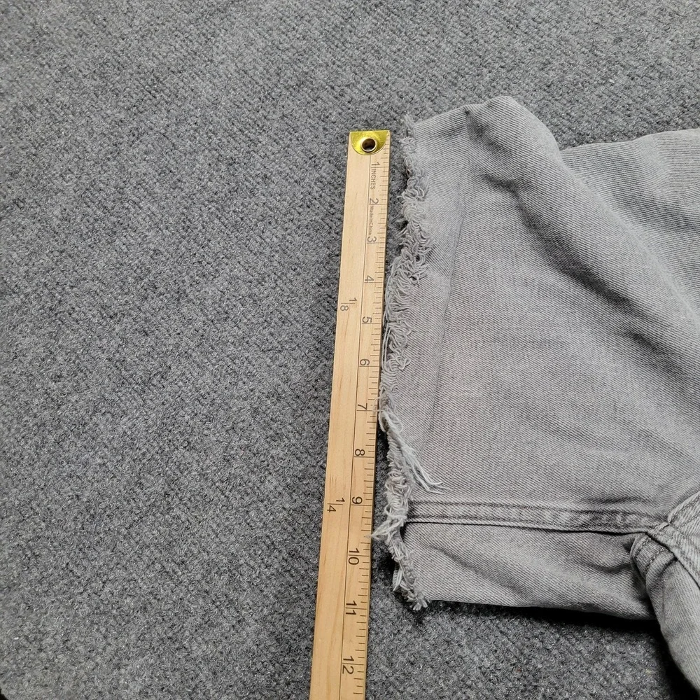 Vintage Tommy Jeans Mom Denim Shorts Womens 25 Gray Cutoff‎ Frayed Hem High Rise